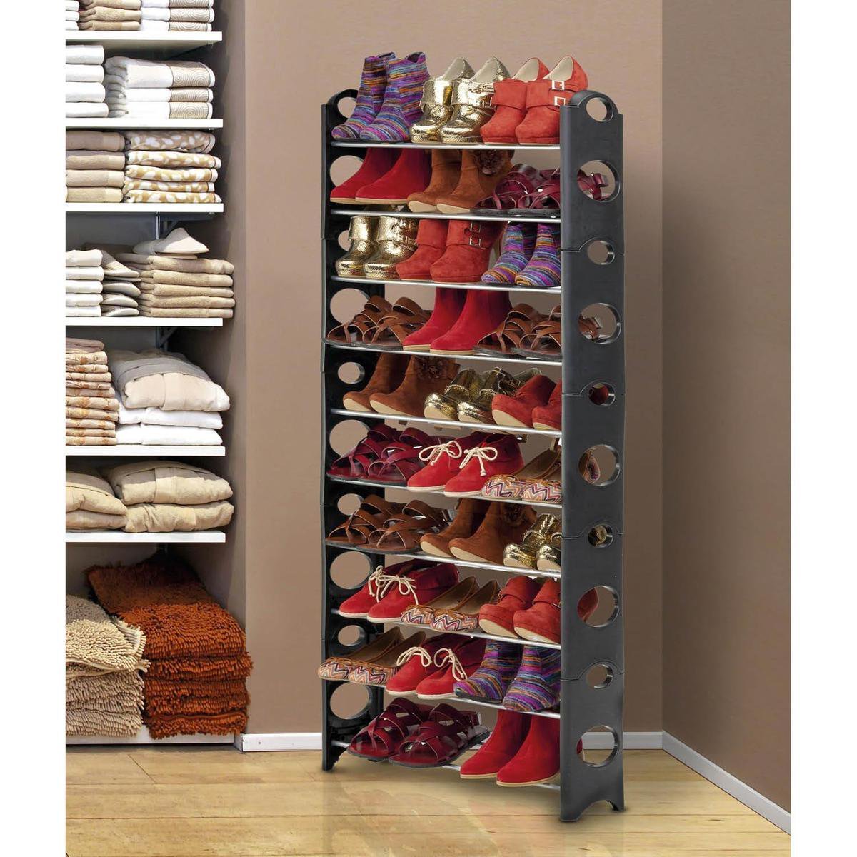 O'DADDY schoenenrek 10 etages, deelbaar in 5 schoenrekken - ca. 30 paar -ruimtebesparend compact rek - schoen organizer (8718657951065)