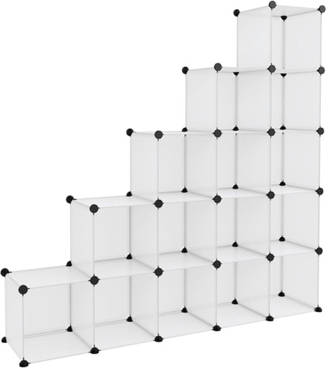 vidaXL Opbergmeubel met 15 vakken polypropeen transparant (8720286849521)