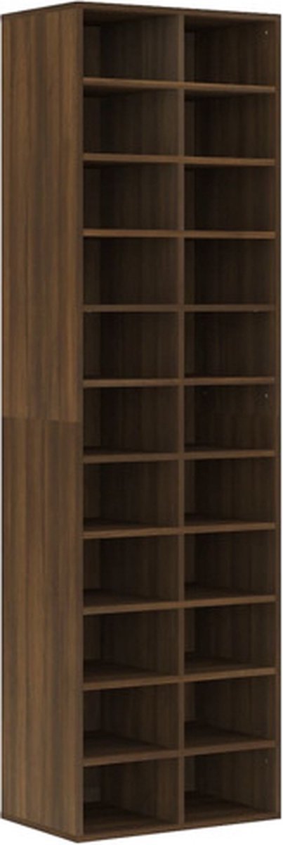 vidaXL Schoenenkast 54x34x183 cm bewerkt hout bruineikenkleurig (8720286952634)