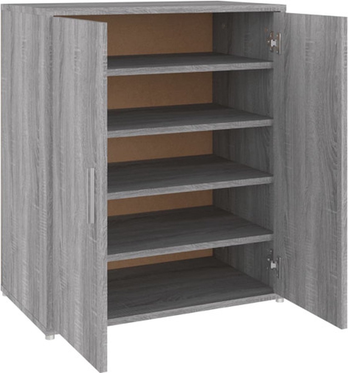 vidaXL Schoenenkast 60x35x70 cm bewerkt hout grijs sonoma eikenkleurig (8720286956748)