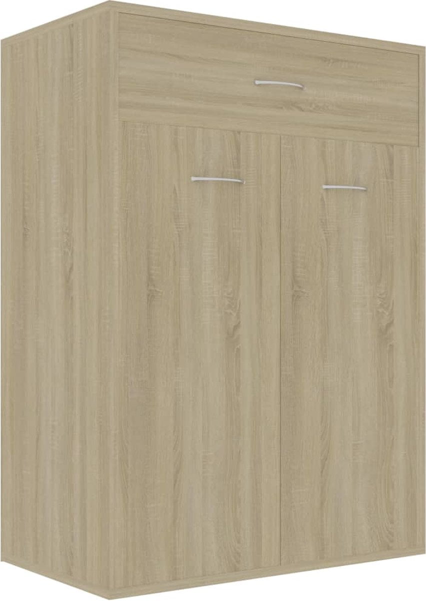 vidaXL Schoenenkast 60x35x84 cm bewerkt hout sonoma eikenkleurig (8719883816692)