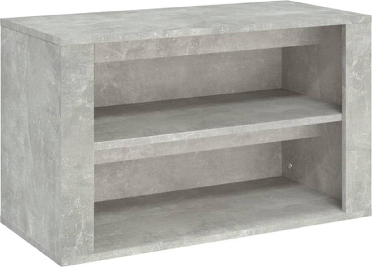 vidaXL Schoenenkast 75x35x45 cm bewerkt hout betongrijs (8720287223047)