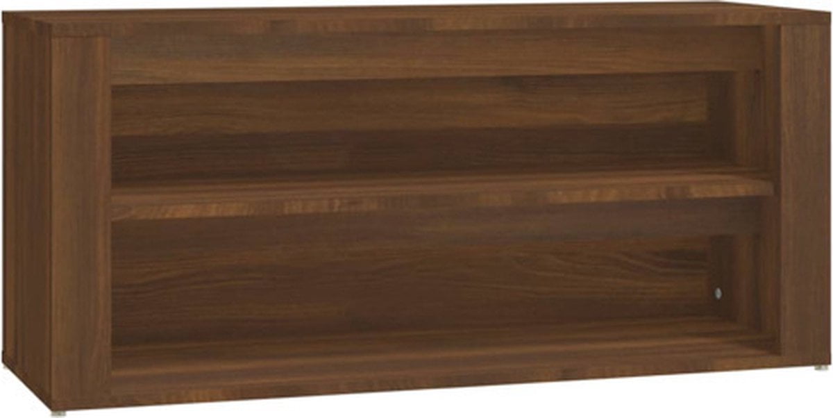 vidaXL Schoenenrek 100x35x45 cm bewerkt hout bruineikenkleurig (8720287223153)