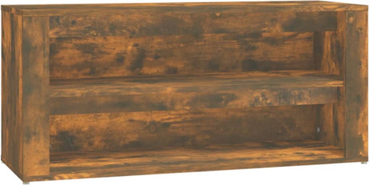 vidaXL Schoenenrek 100x35x45 cm bewerkt hout gerookt eikenkleurig (8720287223139)