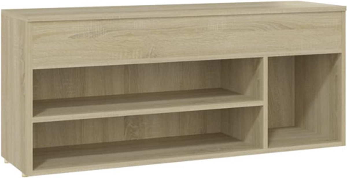 vidaXL Schoenbank 105x30x45 cm spaanplaat sonoma eikenkleurig (8720286643563)