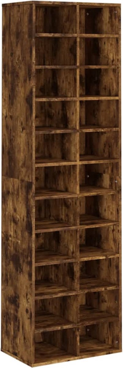 vidaXL-Schoenenkast-54x34x183-cm-bewerkt-hout-gerookt-eikenkleurig (8720286952610)