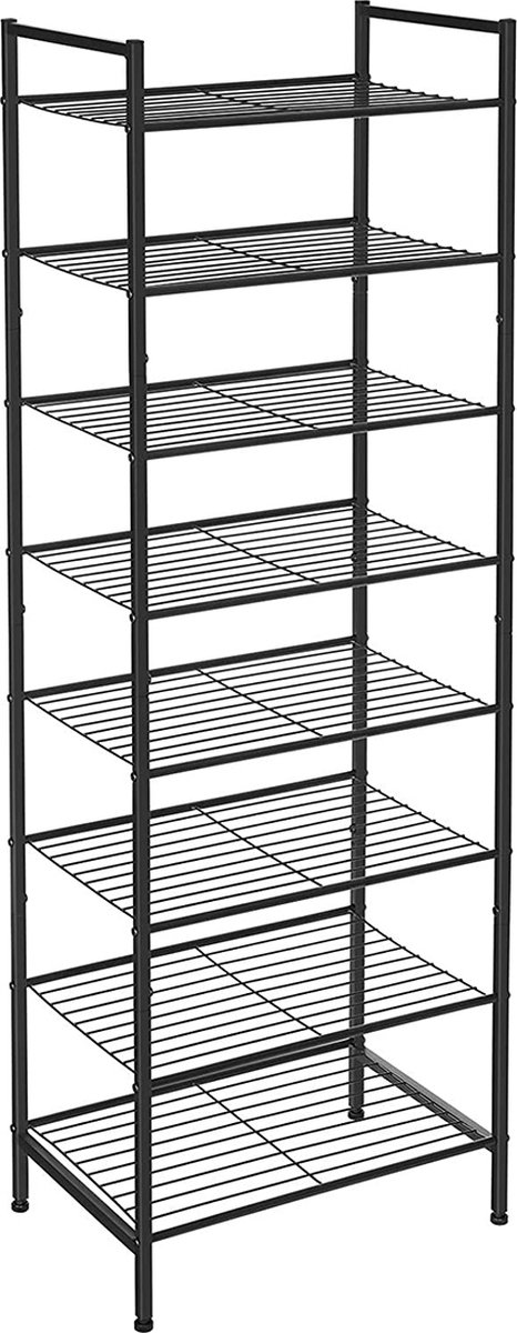 Signature Home Upper Class Schoenenrek - 8-laags schoenenrek - Smal voor 16-24 paar schoenen - Ruimtebesparend - Veel opbergruimte - Metalen planken - 17,7