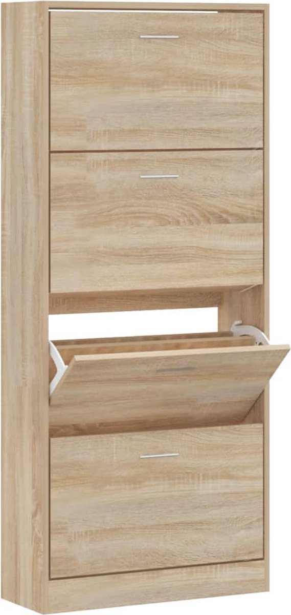 vidaXL-Schoenenkast-63x24x147-cm-bewerkt-hout-sonoma-eikenkleurig (8720286945148)