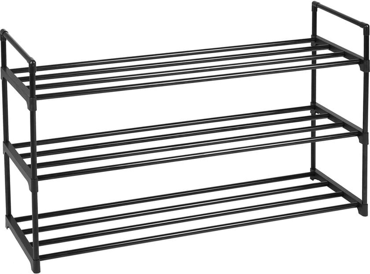 Hoppa! schoenenrek - Zwart - Ijzer/Kunststof - 92 x 30 x 54 cm (8720791946760)