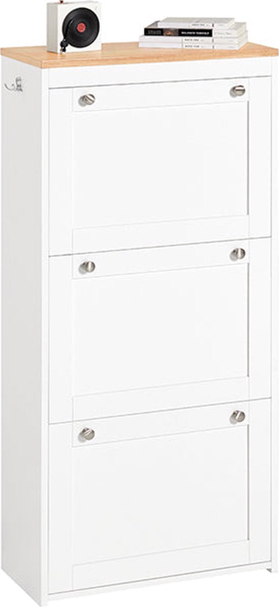 Rootz moderne schoenenkast - schoenenorganizer - schoenenopslag - ruimtebesparend ontwerp - aan de muur monteerbaar - stevige constructie - 59 cm x 116 cm x 26 cm (6097637685698)