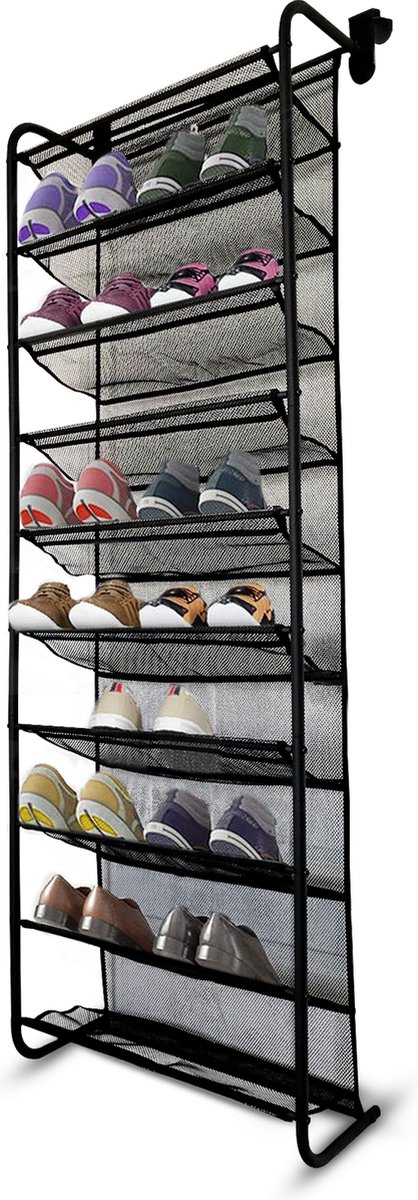 Schoenenrek Deurhanger - Schoenenrek Deur - Schoenenrek Hangend - Deurrek - Schoenenopbergers - Opbergsysteem voor schoenen - Schoenen Organizer (8720648034367)