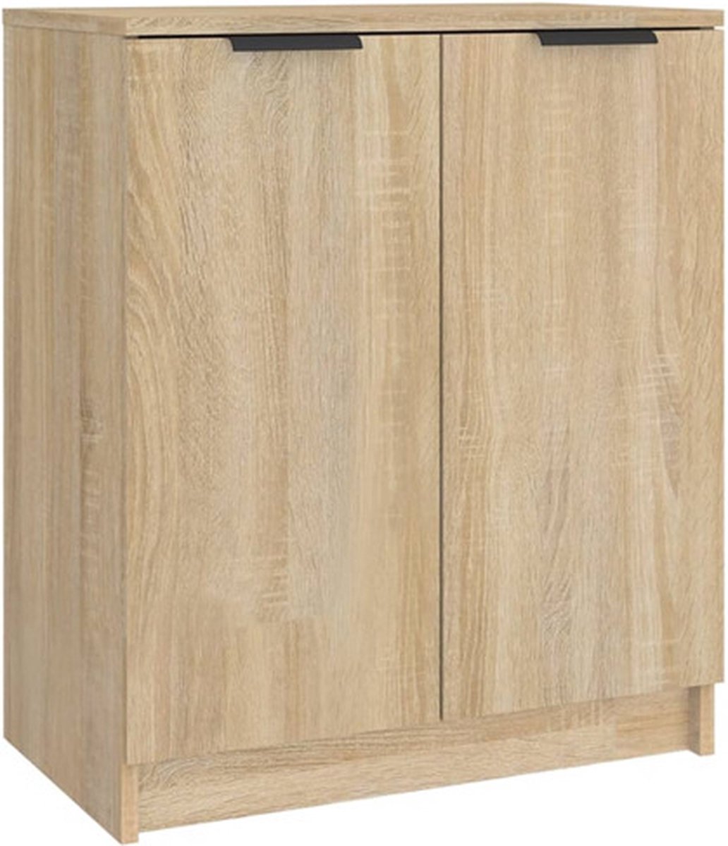 vidaXL - Schoenenkast - 59x35x70 - cm - bewerkt - hout - sonoma - eikenkleurig (8720287079644)