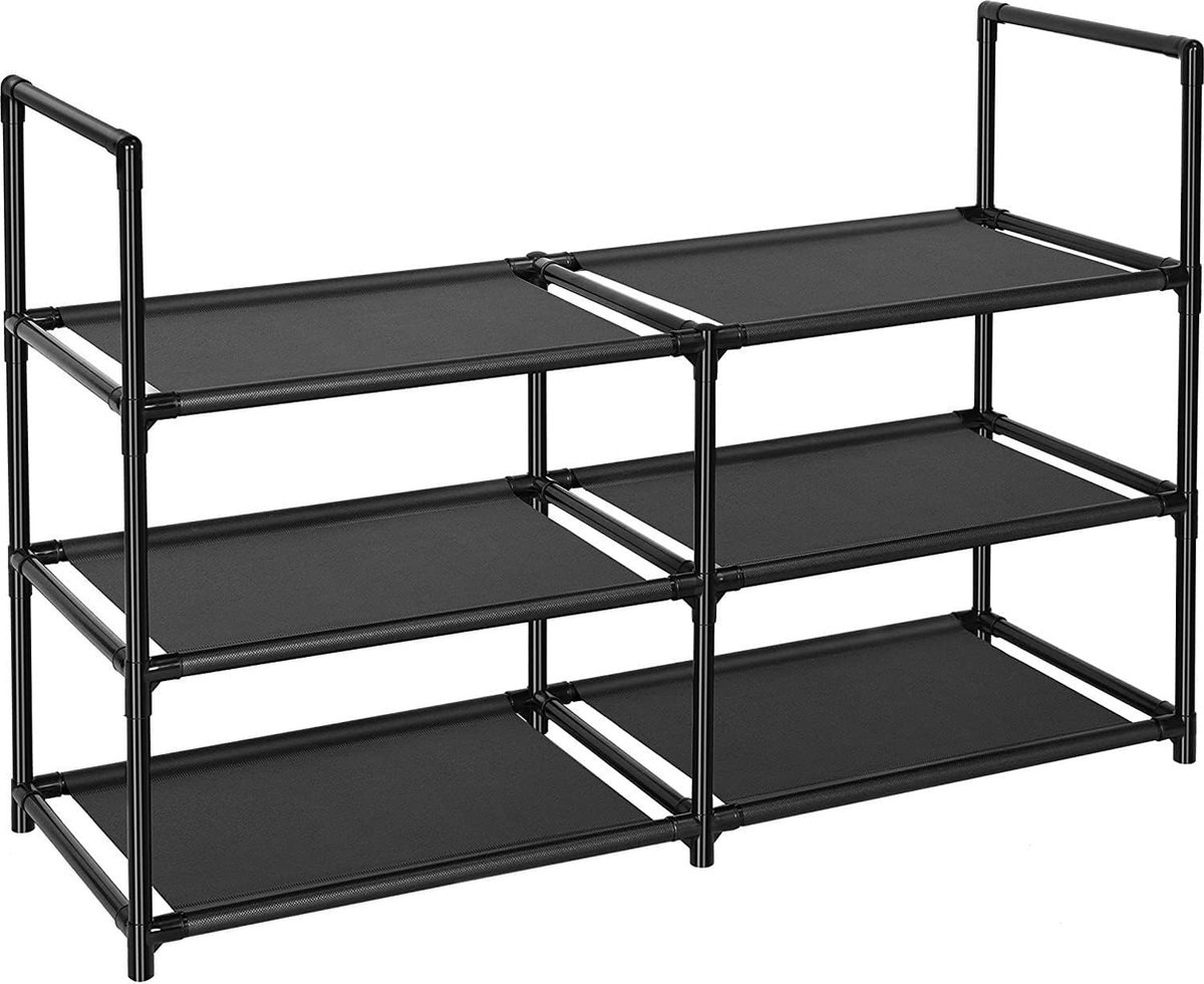 3-laags metalen schoenenrek Stevige planken voor hal slaapkamerkast (0779324061560)