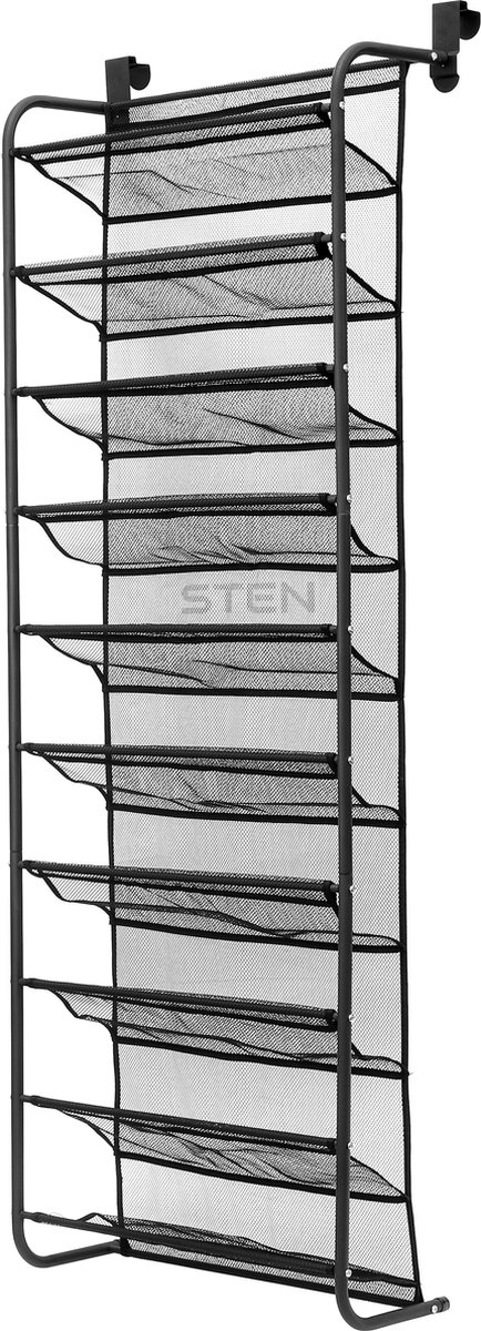 STEN Schoenenrek deur - Geschikt voor alle Deuren - Schoenen opbergsysteem - Tot 30 paar - 4 Hangmethodes (8720589226258)