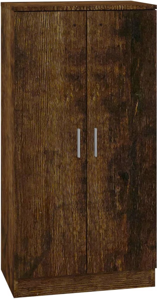 vidaXL - Schoenenkast - 55x35x108 - cm - bewerkt - hout - gerookt - eikenkleurig (8720286946398)