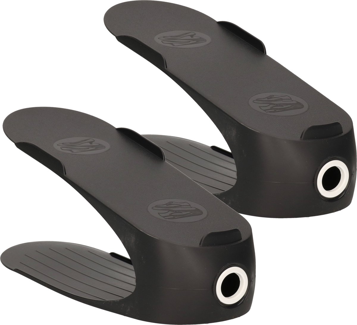 2x Stuks schoenenrekjes/plankjes voor 1 paar schoenen zwart 29,5 x 25 cm - Schoenen opbergen (8720576991961)