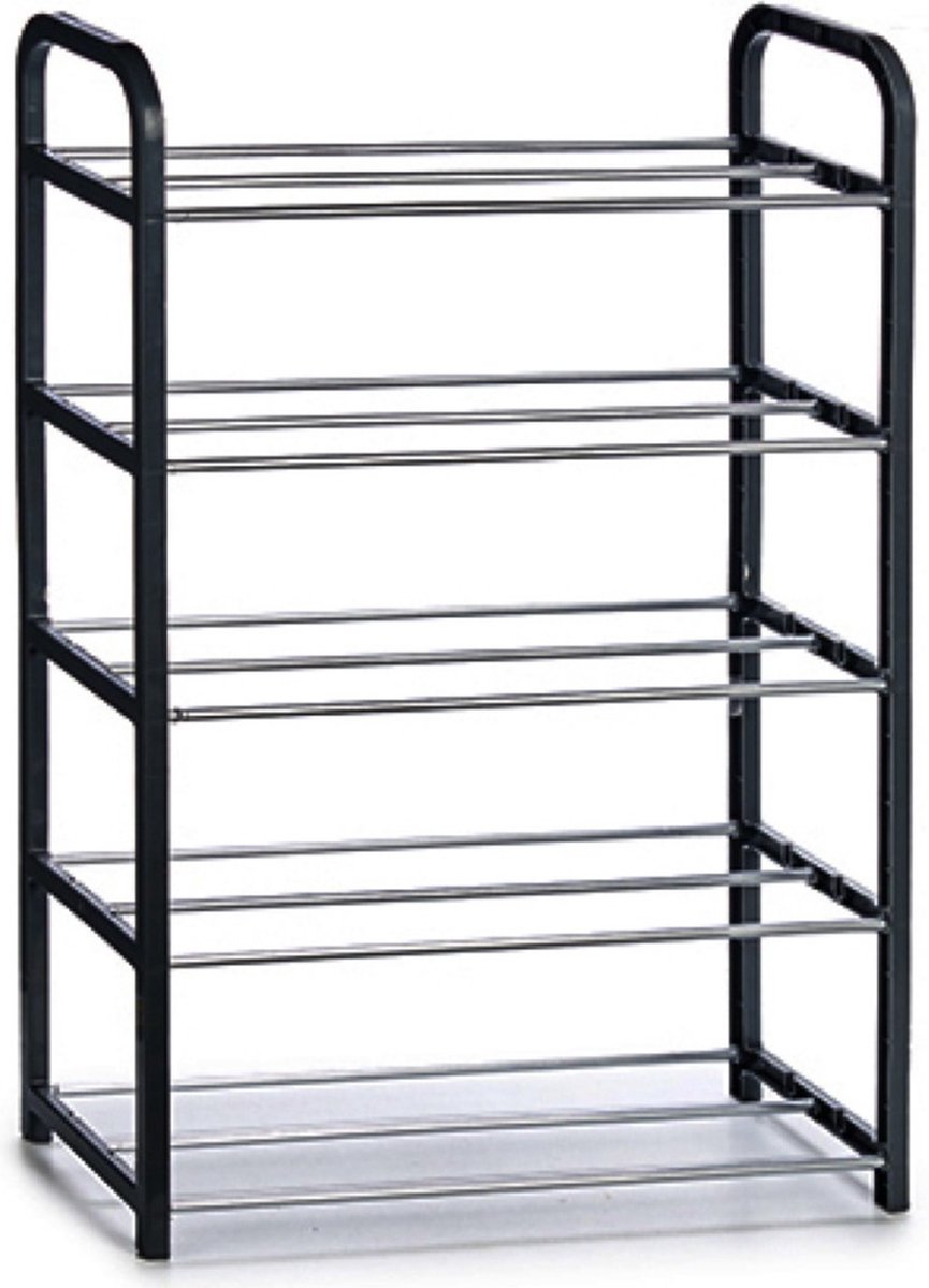 Arte R - schoenenrek - 5-laags - zwart - Kunststof/metaal - 50 x 18 x 68 cm (8720576648353)