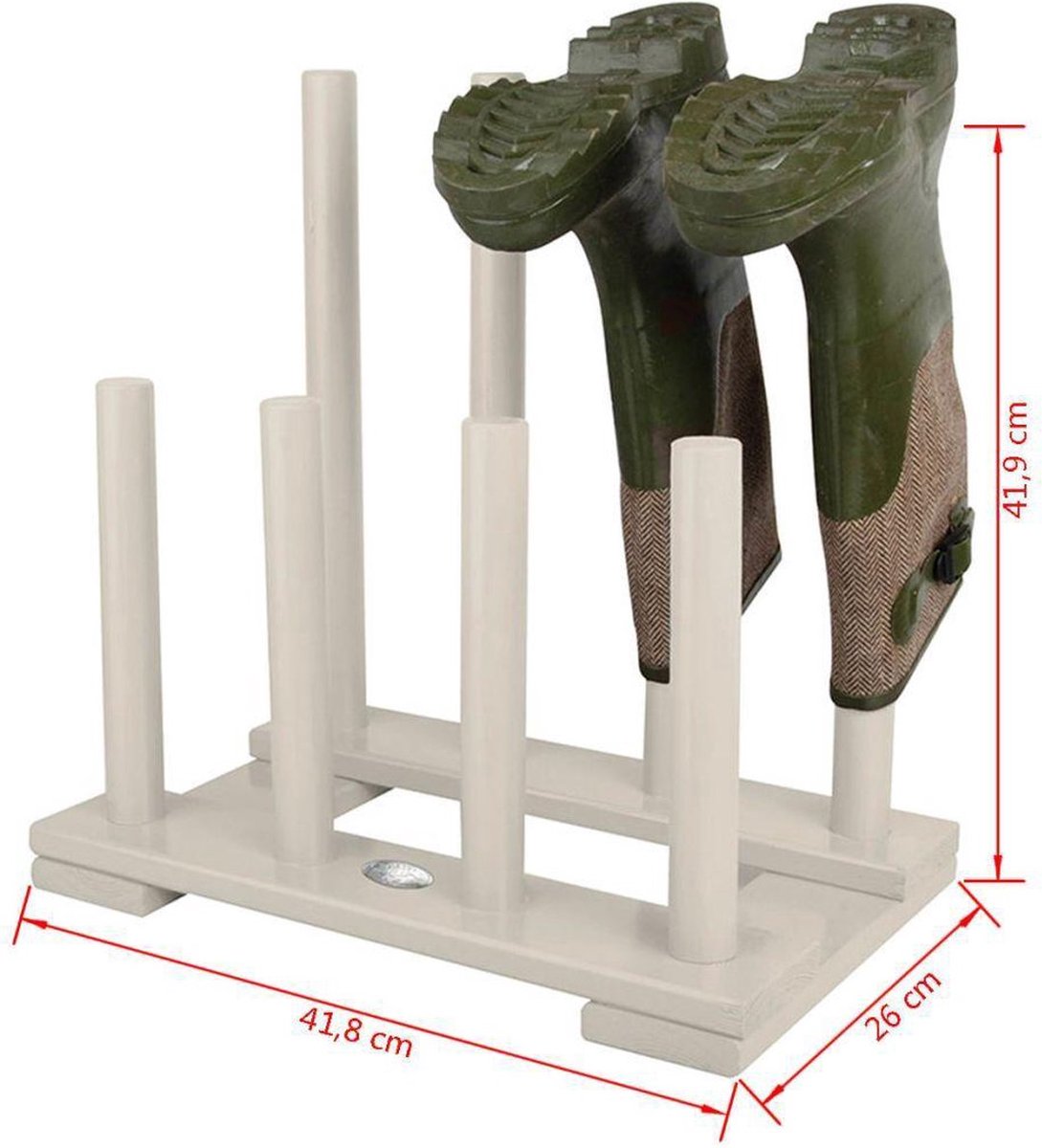 Esschert Design Laarzenrek Wit CF48W (8714982081057)