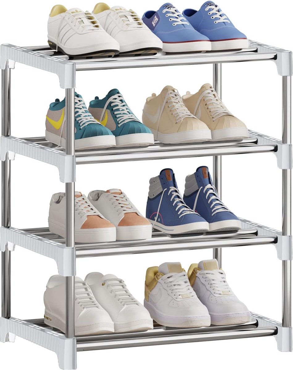 Inovra ® Compacte Stapelbare Schoenenrek voor Kleine Ruimtes en Diverse Opbergbehoeften (8721226139979)