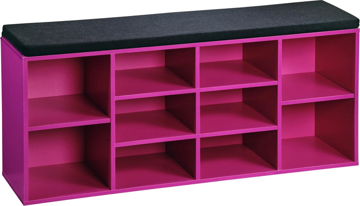 Kesper - Schoenenkast roze met zitkussen 103,5cm (4000270159848)