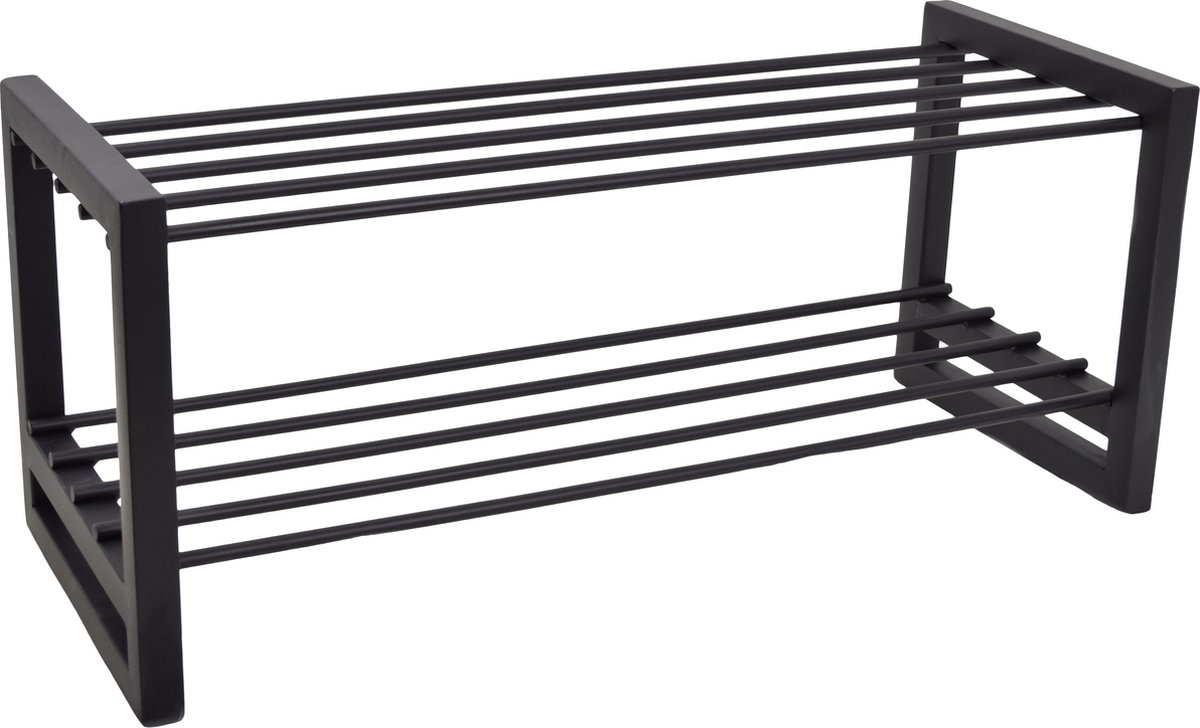 LOFT42 Hall Metalen Schoenenrek Zwart - Industrieel - 70x30x28 (8719325467505)