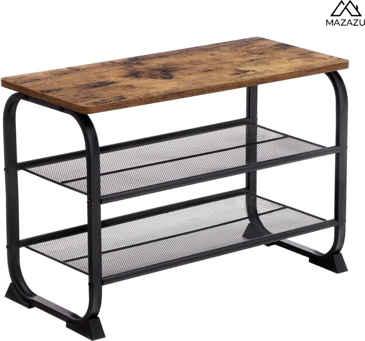 MIRA Home - Schoenenrek - Schoenenopberger - Bruin - Spaanplaat - 30 x 45 x 66 cm (8720909801912)