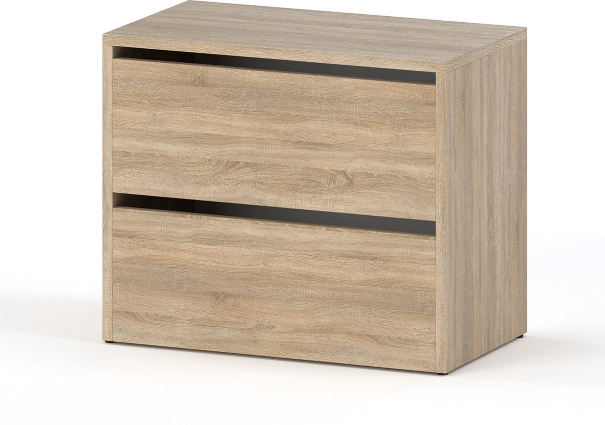 Meubel Square - Schoenenkast STEP - Eiken - Modulaire schoenenkast zonder handgrepen (9504977511879)