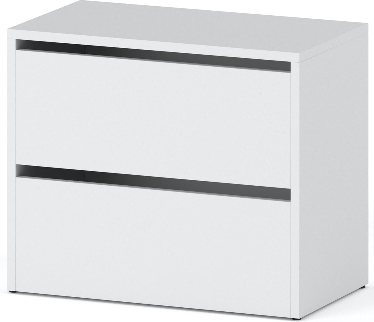 Meubel Square - Schoenenkast STEP - Mat Wit - Modulaire schoenenkast zonder handgrepen (9505747213689)