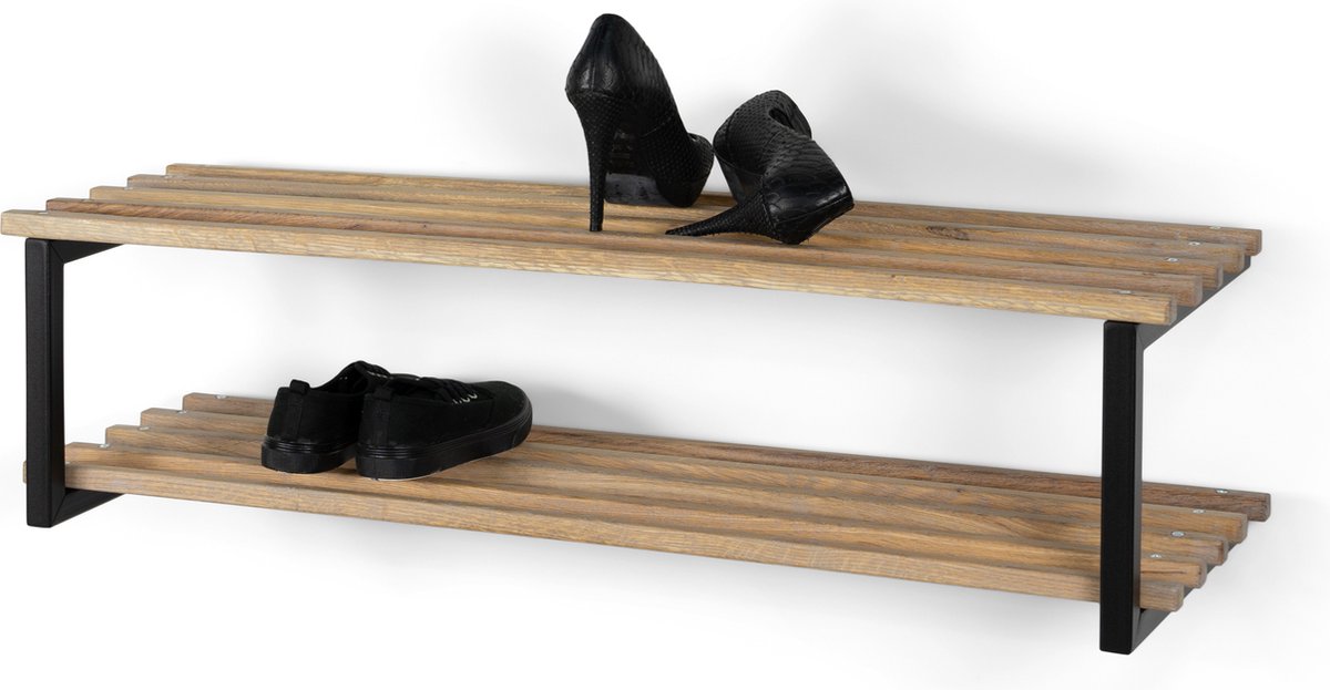 SPINDER DESIGN RIZZOLI / MARCO XL (100 cm) Schoenenrek - Zwart / Eiken (8712077112112)