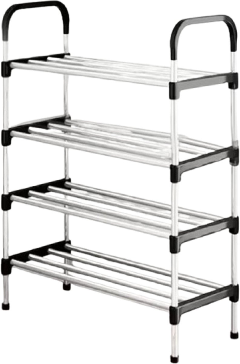Schoenen wand rek Schoenenkast kast schoenenrek opberg met schappen 4 lagen hal (8721017917243)