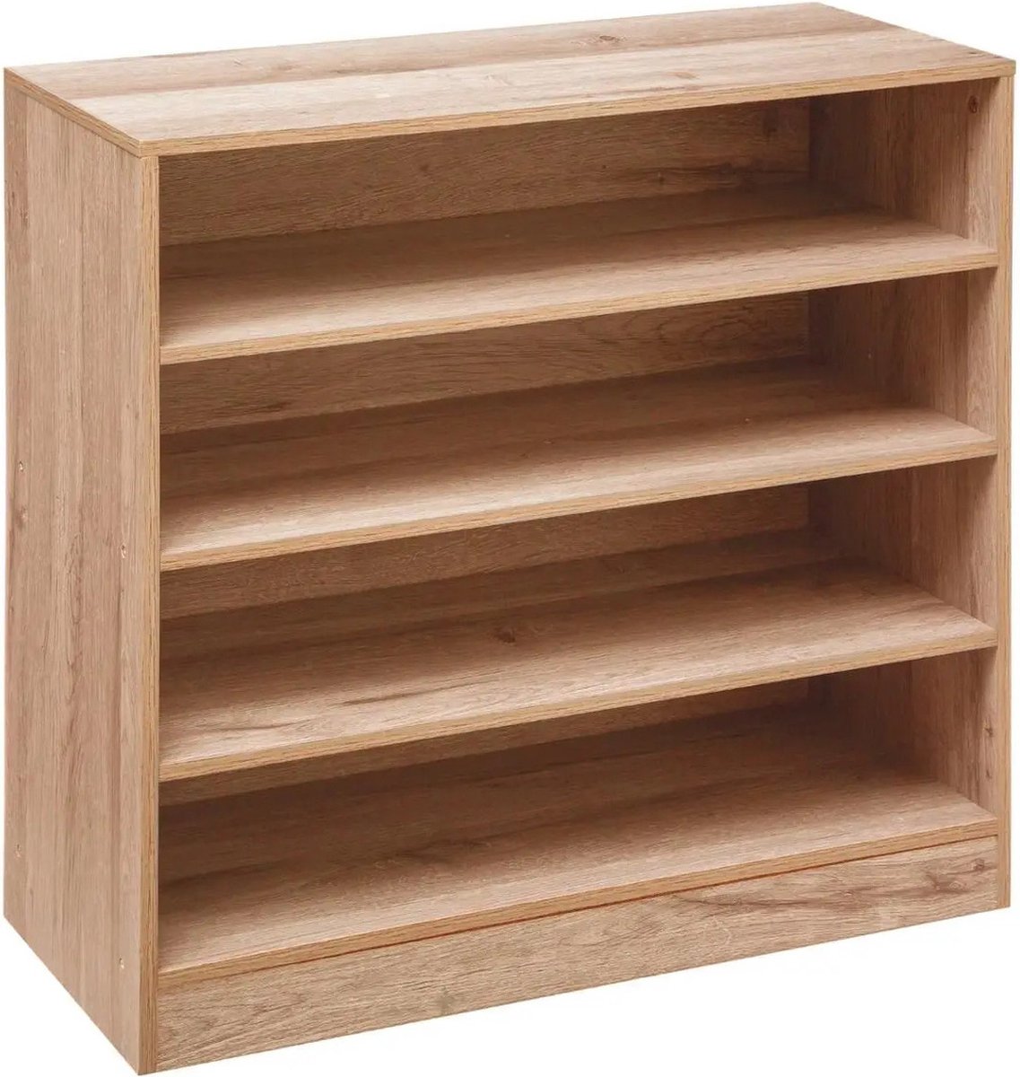 Schoenenkast 12 paar schoenen naturel 67,5 x 68 cm van hout - Schoenen opbergen - Schoenenrekken (3560238700310)