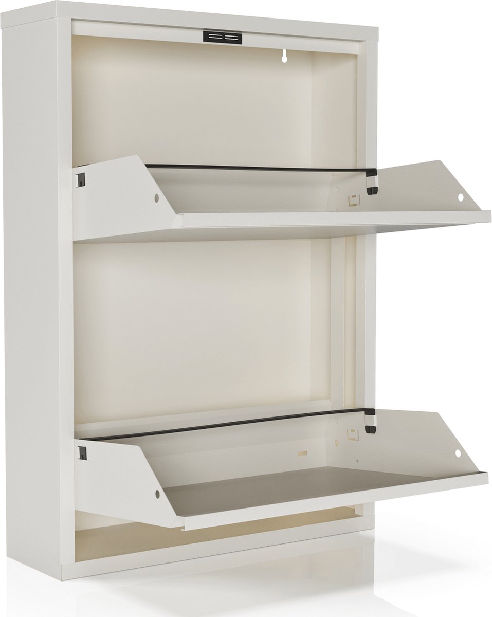 Schoenenkast Bodi 2-vaks Wit (8720061046190)