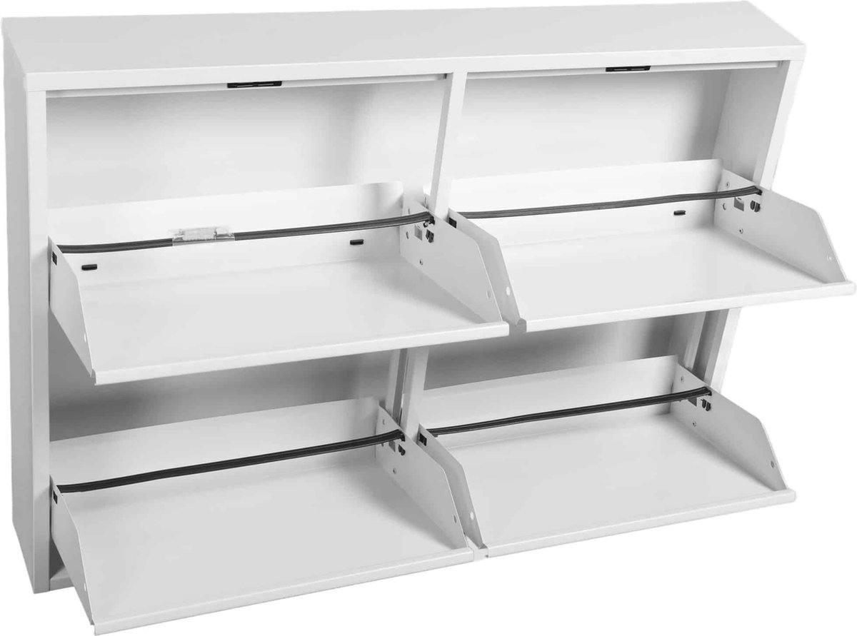 Schoenenkast Met 2+2 Laden Wit (7442153775795)