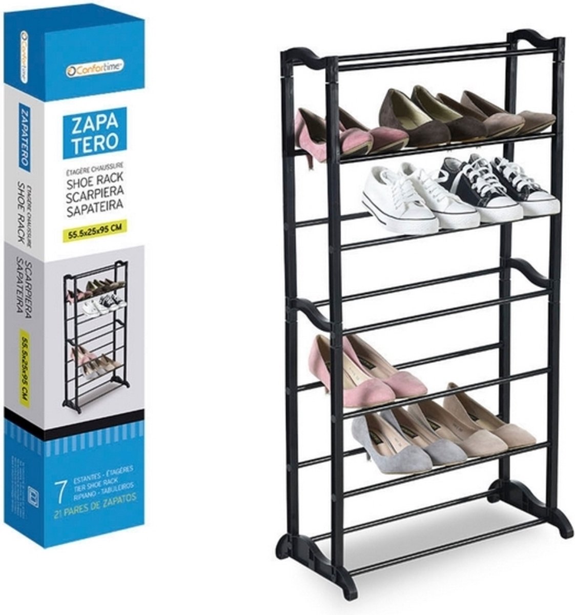 Schoenenrek - Schoenenplank - Opbergen - Sneakers - Kast- 21 Paar (8433774701545)