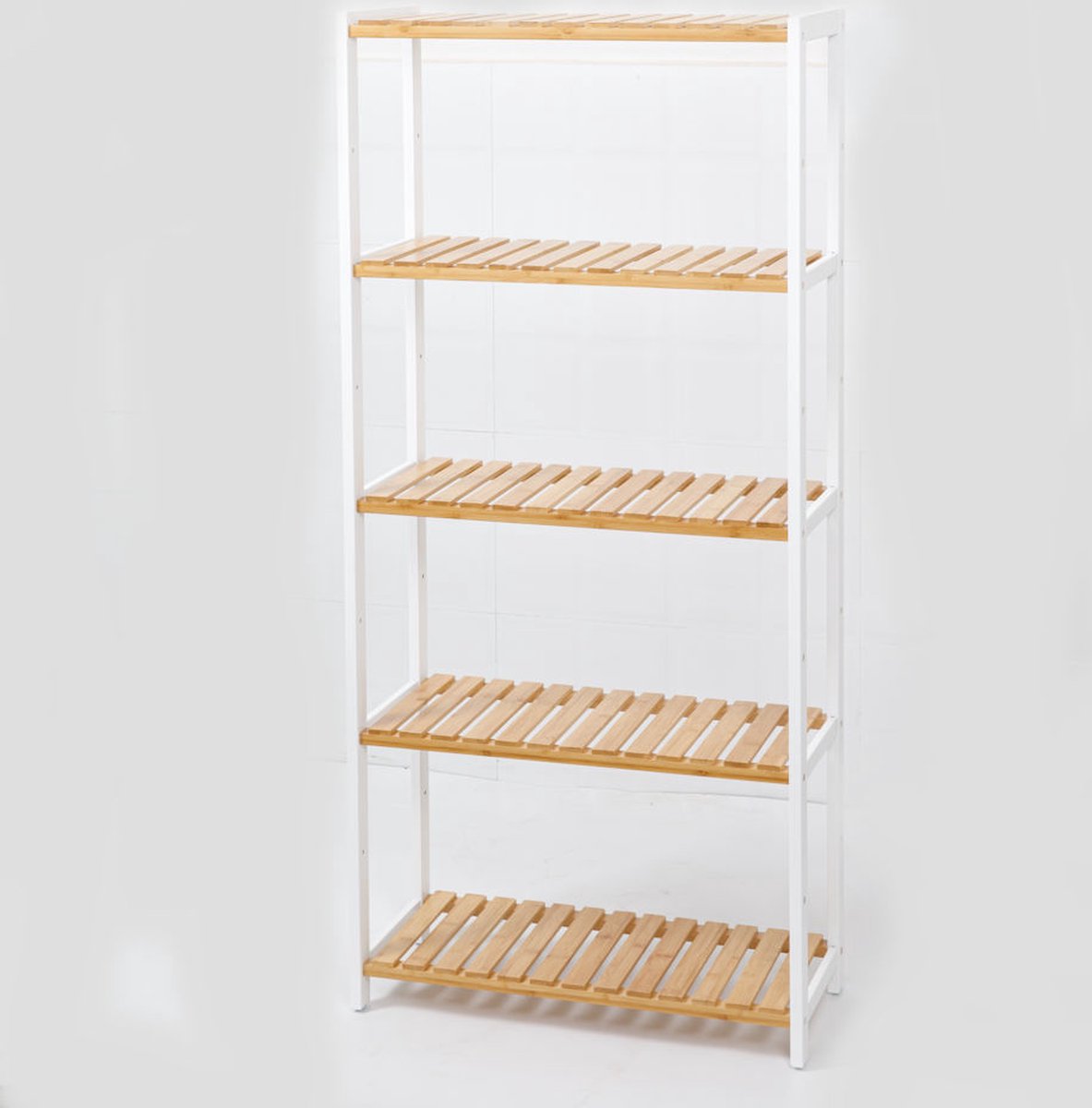 Schoenenrek voor 20 paar schoenen - Schoenen Rek bamboe hout met 5 etages - Opbergrek - badkamerrek - 60 x 25 x 132 Cm (0090165151662)