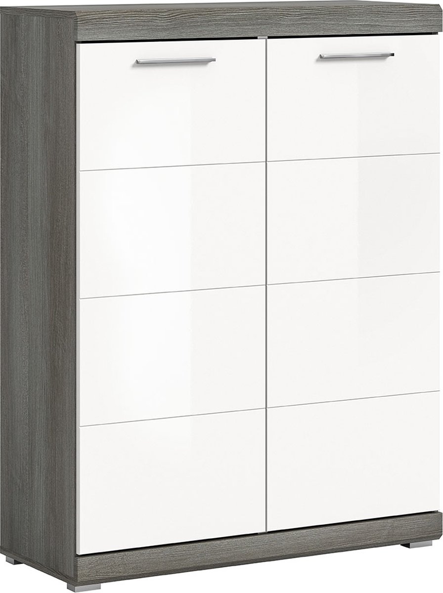 Scout schoenenkast 2 deuren wit hoogglans. (4066432018811)