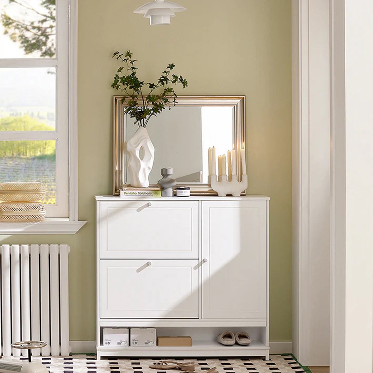 Simpletrade - Schoenenkast - Met 2 kleppen - Schoenenrek - Halmeubel (8785268225656)