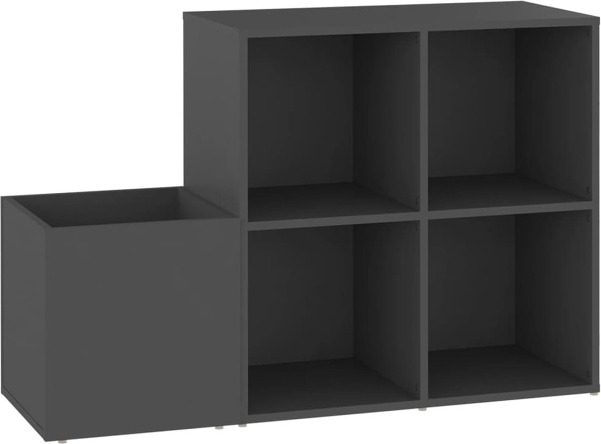 vidaXL - Opbergkast - 105x35,5x70 - cm - bewerkt - hout - grijs (8720286605936)