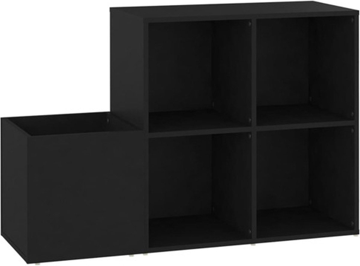 vidaXL - Opbergkast - 105x35,5x70 - cm - bewerkt - hout - zwart (8720286605929)