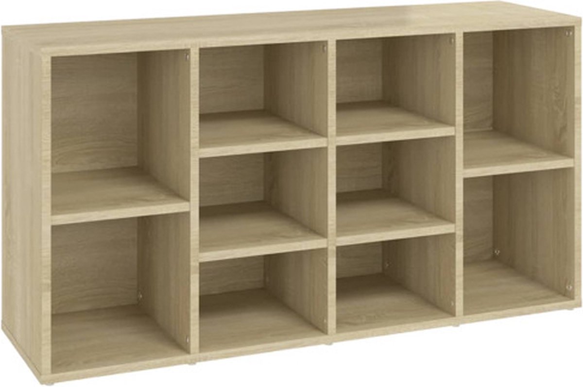 vidaXL - Schoenenbank - 103x30x54,5 - cm - bewerkt - hout - sonoma - eikenkleurig (8720286586990)