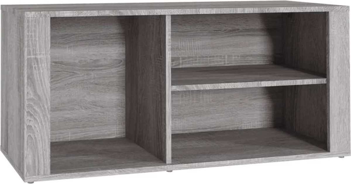 vidaXL - Schoenenkast - 100x35x45 - cm - bewerkt - hout - grijs - sonoma (8720287223306)