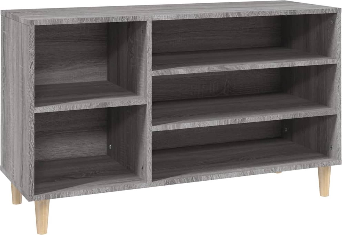 vidaXL - Schoenenkast - 102x36x60 - cm - bewerkt - hout - sonoma - grijs (8720287224341)