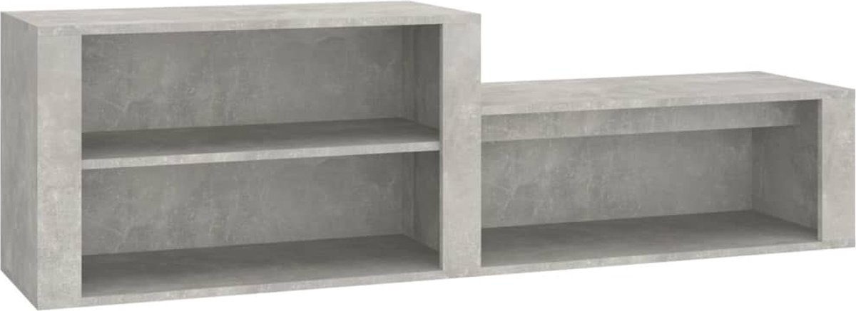 vidaXL - Schoenenkast - 150x35x45 - cm - bewerkt - hout - betongrijs (8720287223207)