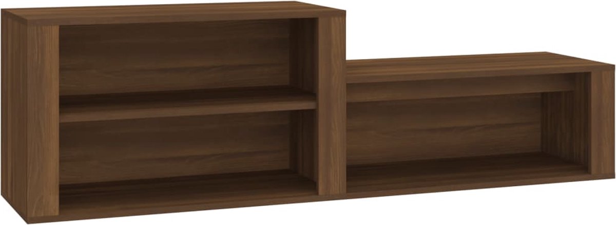 vidaXL - Schoenenkast - 150x35x45 - cm - bewerkt - hout - bruin - eikenkleur (8720287223238)
