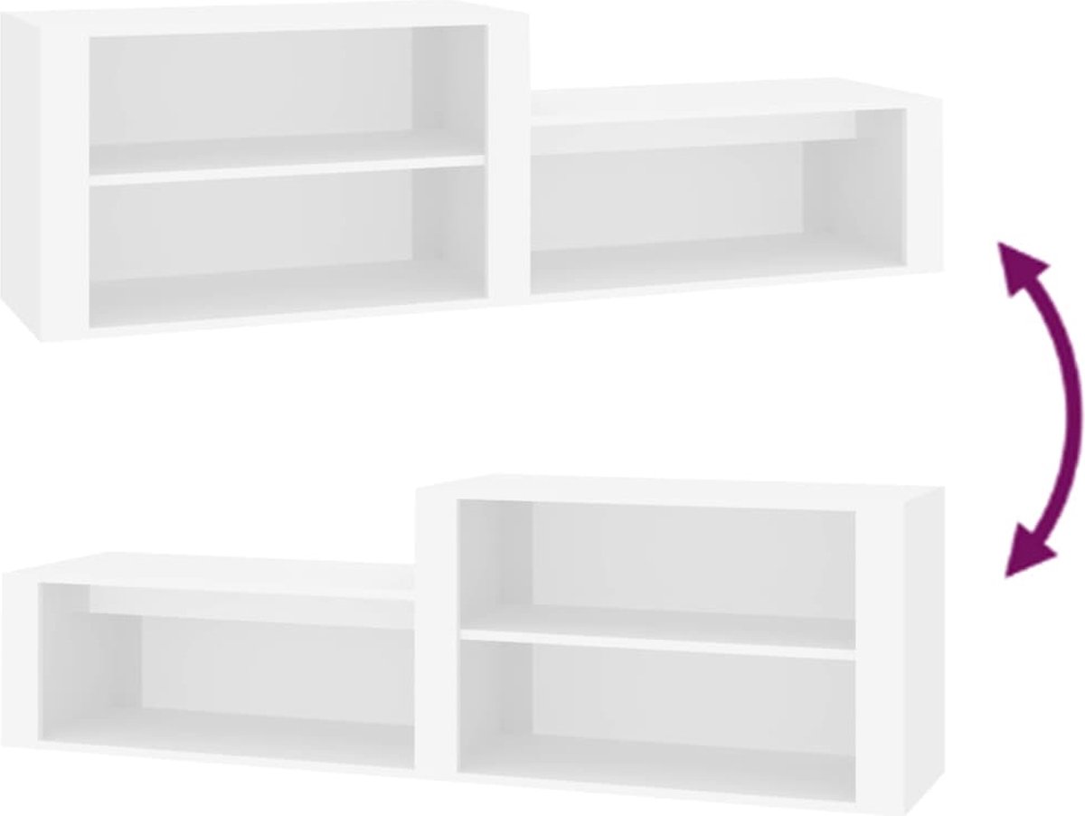 vidaXL - Schoenenkast - 150x35x45 - cm - bewerkt - hout - gerookt - eikenkleurig (8720287223214)