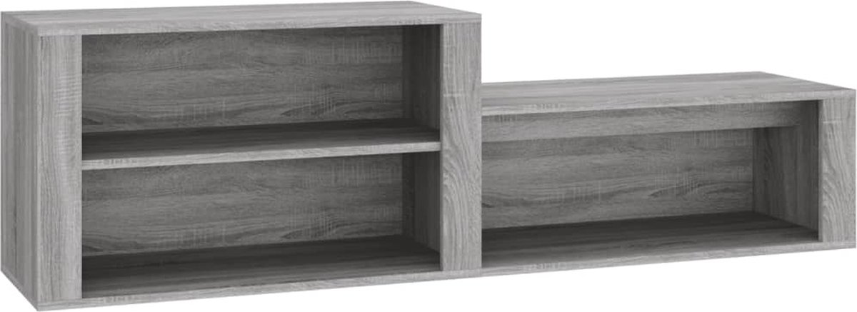vidaXL - Schoenenkast - 150x35x45 - cm - bewerkt - hout - grijs - sonoma (8720287223221)