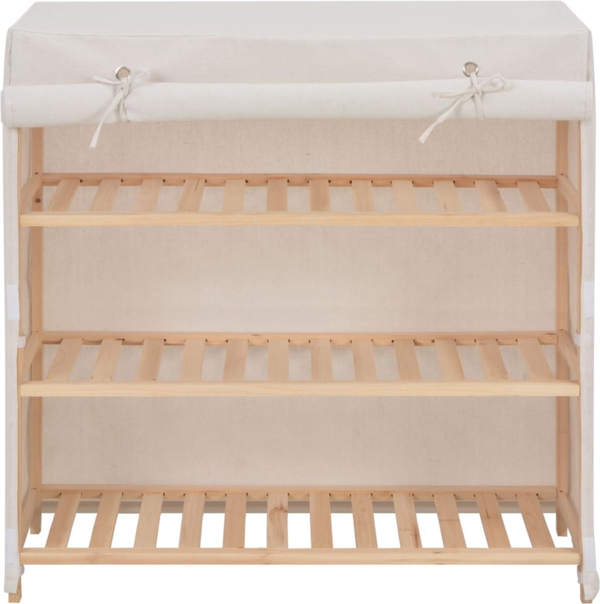 vidaXL Schoenenkast - 3 lagen - 79x40x80 cm - Wit Schoenenkast - Schoenen Organisatie - Bergruimte - Entree Kast - Kleding Organizer (8251038070349)