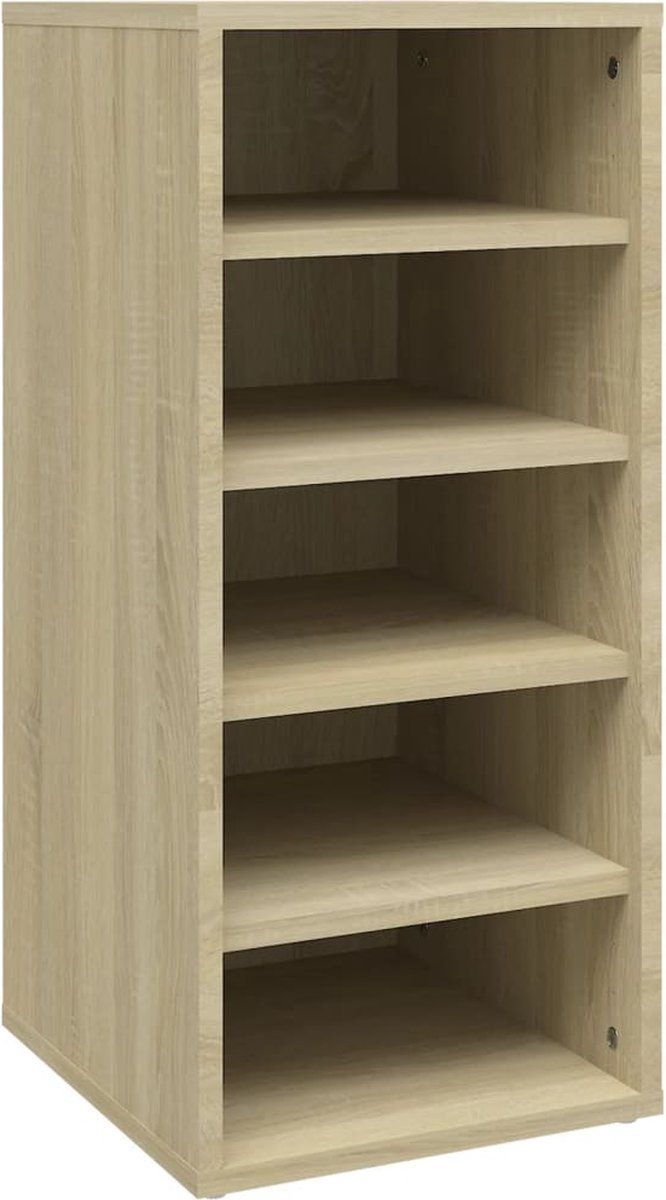 vidaXL - Schoenenkast - 31,5x35x70 - cm - bewerkt - hout - sonoma - eikenkleurig (8720286646670)