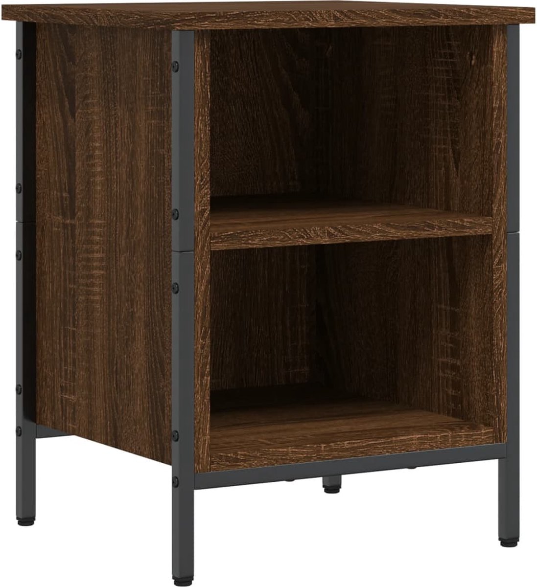 vidaXL - Schoenenkast - 38x35x50 - cm - bewerkt - hout - bruin - eikenkleur (8720845774493)