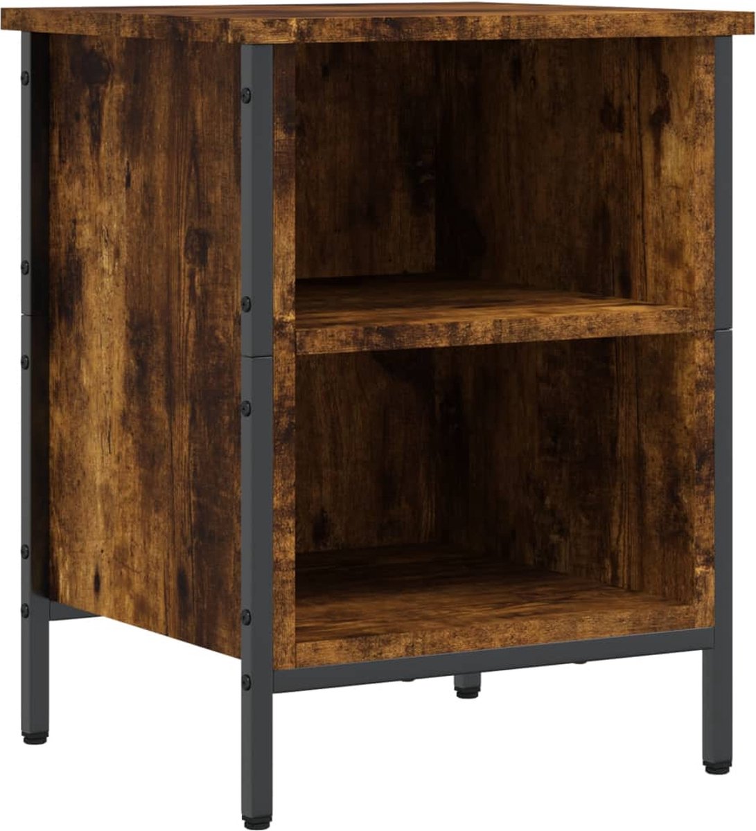 vidaXL - Schoenenkast - 38x35x50 - cm - bewerkt - hout - gerookt - eikenkleurig (8720845774479)